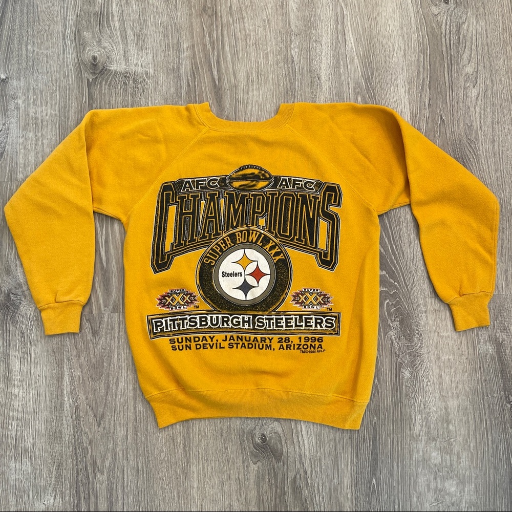 Vintage Pittsburgh Steelers Crewneck Sweatshirt - Super Bowl XXX - 1995 NFL - M